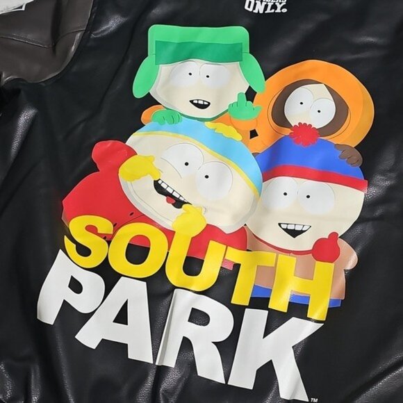 South Park x Members Only Black Bomber Varsity Jacket Size Medium New - Picture 14 of 16